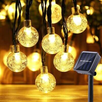 Solar Lichterkette Aussen 60 LED, 11M Lichterkette Außen