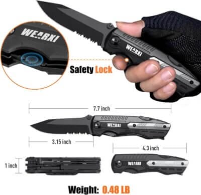 Multitool Taschenmesser mit vielen tollen Gadgets 
