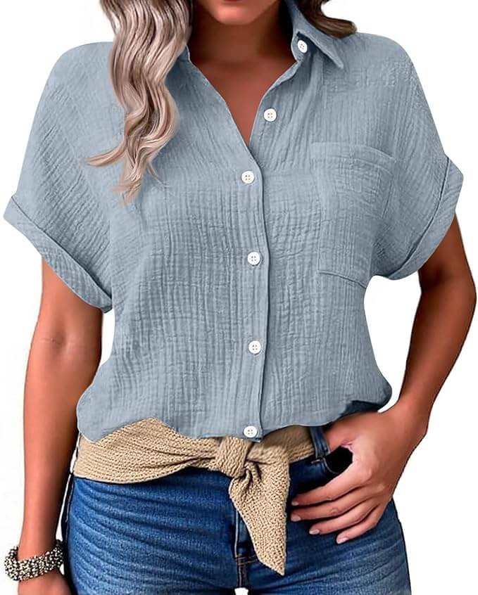 Musselin Bluse für Damen – 50% Rabatt