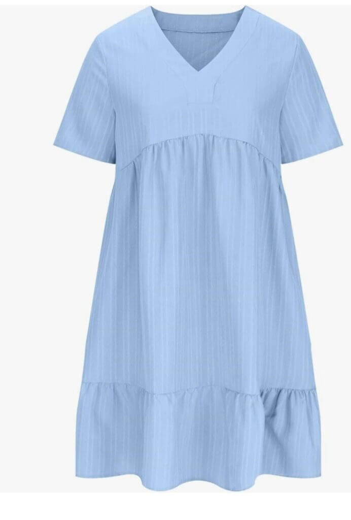 Damen Midikleid mit V-Ausschnitt – 50% Rabatt