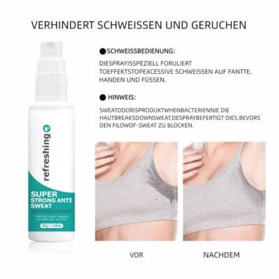 Das Antitranspirantes Deo gegen starkes Schwitzen bietet effektiven Schutz bei übermäßiger Schweißbildung.