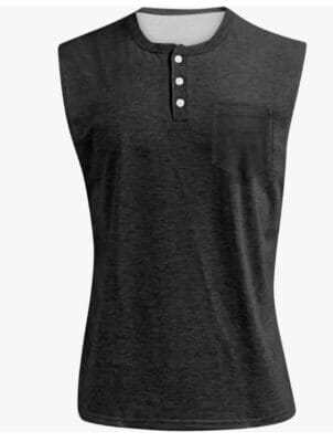Herren Tanktop mit Knopfleiste 