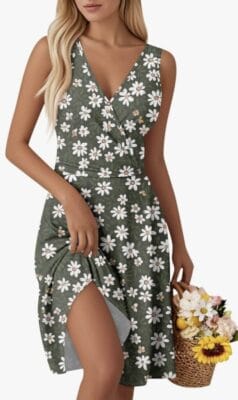 V-Ausschnitt Kleid