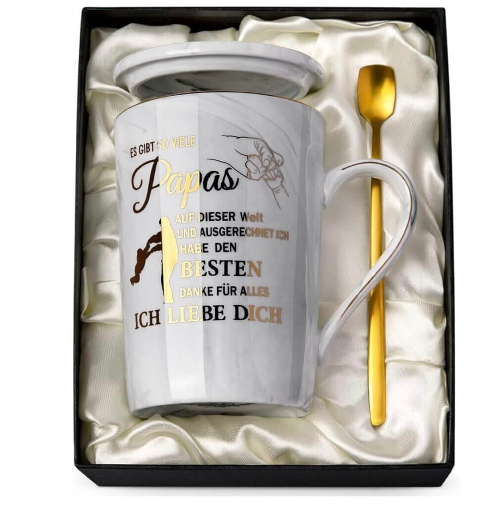 Vatertagsgeschenk Marmor-Tasse – 50% Rabatt