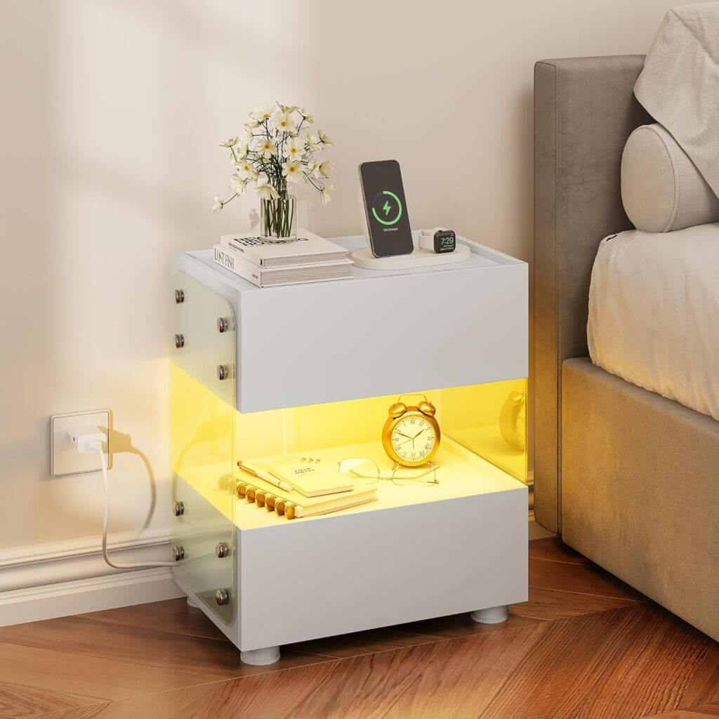 YITAHOME Nachttisch mit 2 Schubladen – 50% Rabatt
