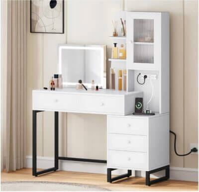 YITAHOME Schminktisch mit LED-Beleuchtung Living