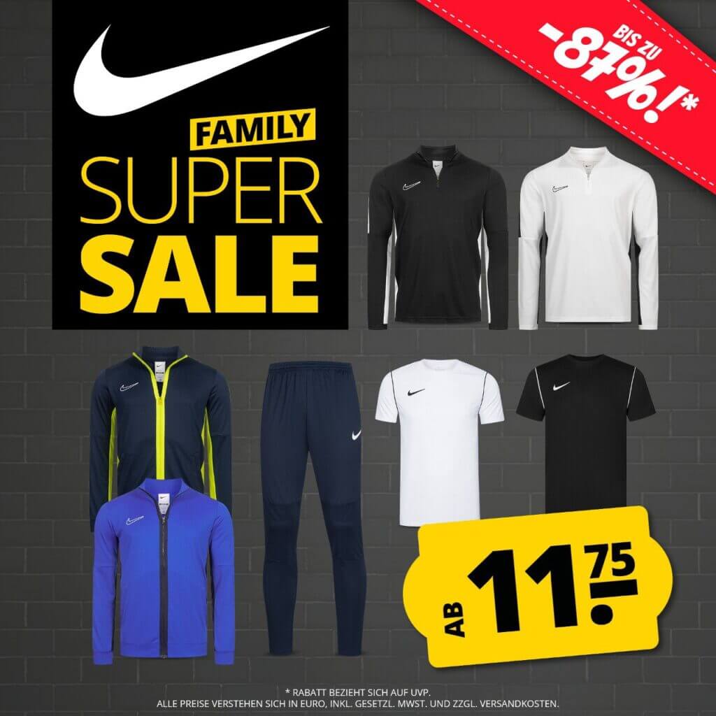 NIKE FAMILY SUPER SALE bis 87% Rabatt