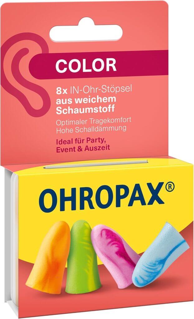 OHROPAX Color Ohrstöpsel – IN-Ohr-Stöpsel aus weichem Schaumstoff – 15% Rabatt