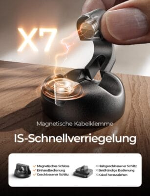 Das 8er Set Kabelhalter sorgt für Ordnung und verhindert Kabelsalat auf Schreibtisch oder Nachttisch.