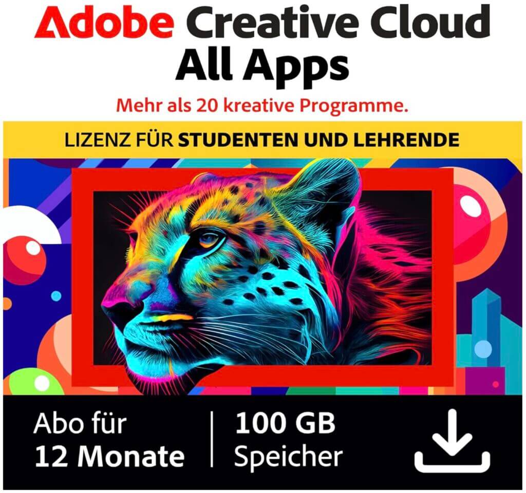 Adobe Creative Cloud All Apps | Student & Teacher – 36% Rabatt