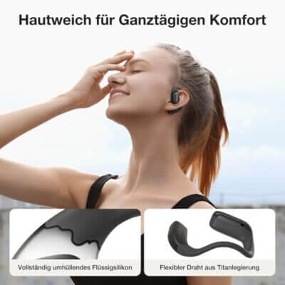 Die Open Ear Kopfhörer bieten dir beeindruckenden Sound, ohne die Umwelt auszublenden.