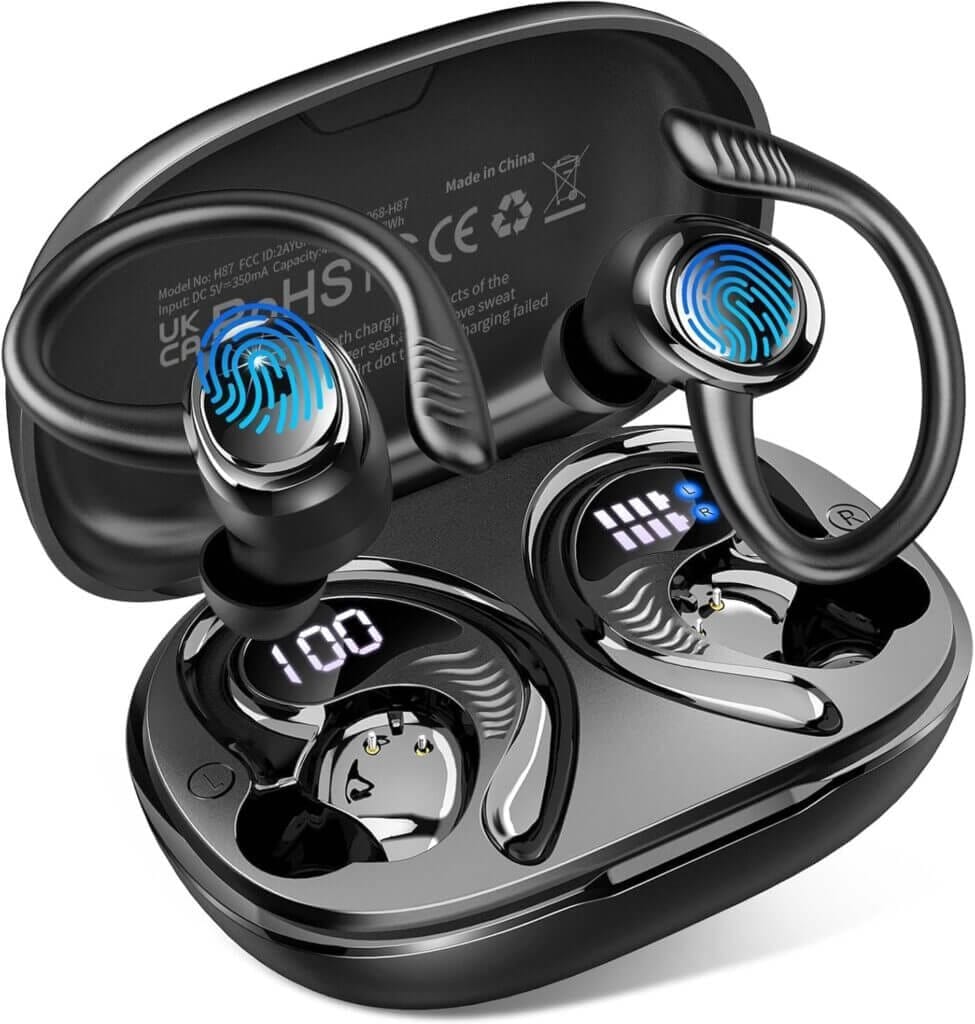 Robuste In-Ear-Ohrhörer mit Ohrbügel, ENC-Mikrofonen und IP7-Wasser­schutz – 80% Rabatt