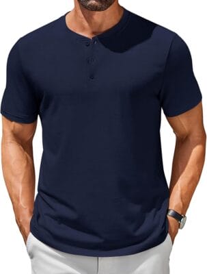 COOFANDY Henley Shirt für Herren