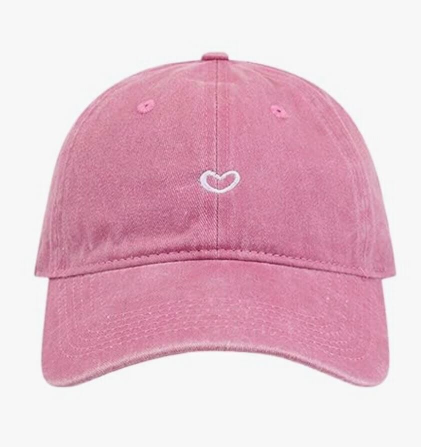 Baseball Cap mit Herz Stickerei – 50% Rabatt