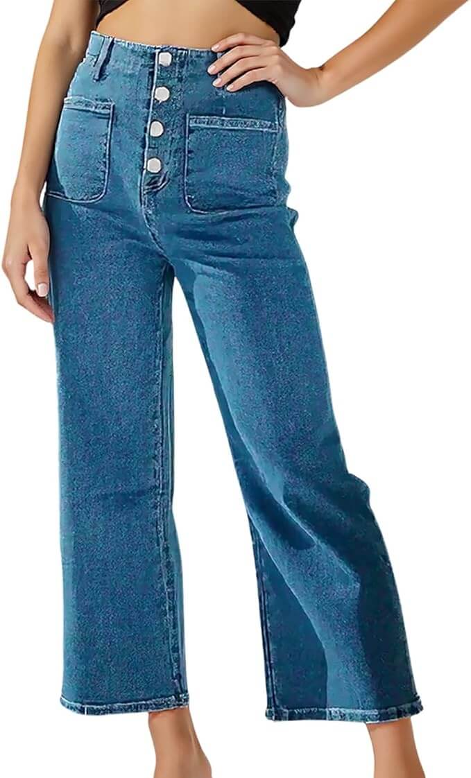 Damen-Jeans mit hoher Taille – 50% Rabatt