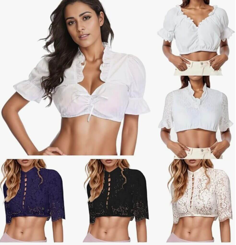 Dirndlbluse für Damen – 50% Rabatt