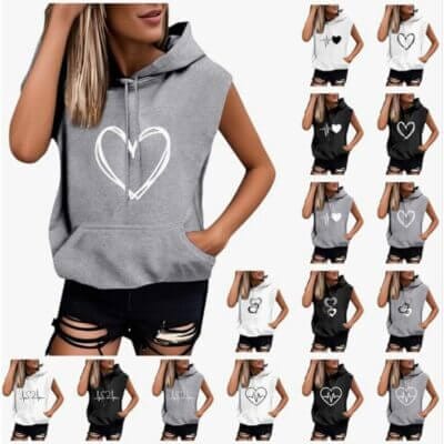 Dyhxuan Damen Hoodie im Oversize-Schnitt