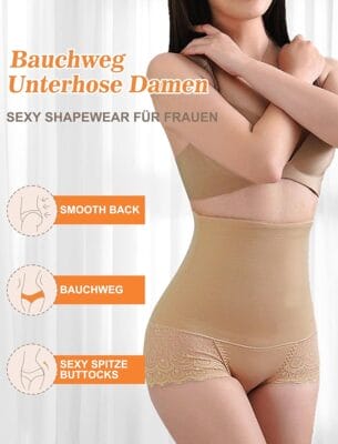 Figurformende Shapewear für Damen mit glättender Wirkung an Bauch, Taille und Hüfte.

