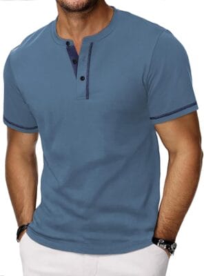 Henley T-Shirt Tragebild 