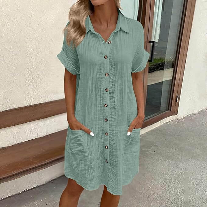 Hemdkleid mit Taschen – 50% Rabatt