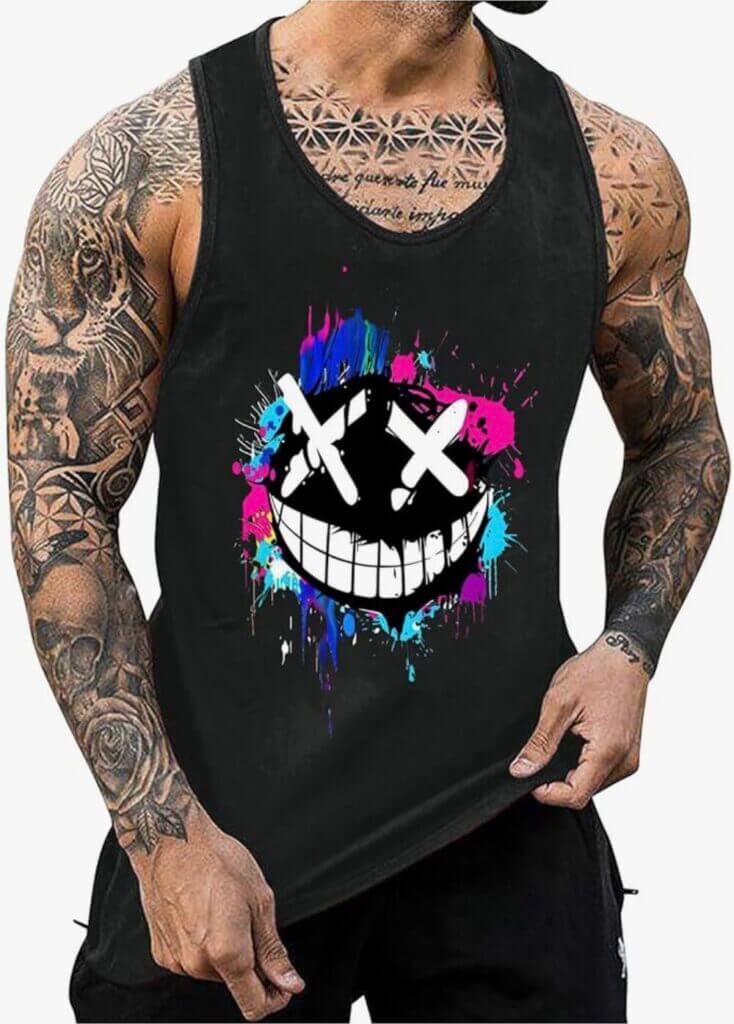 Herren-Tanktop mit Print – 50% Rabatt