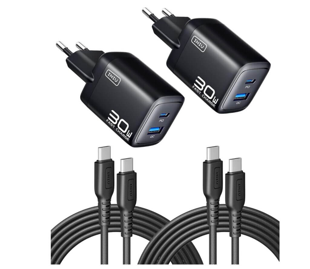 INIU 30W USB-C Ladegerät (2er-Pack) – 61% Rabatt