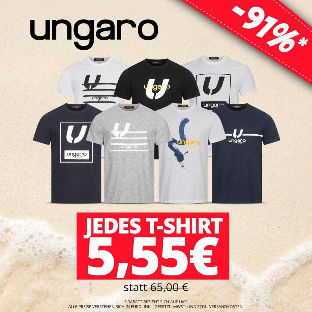 SportSpar Markenoutlet: JEDES UNGARO T-SHIRT NUR 5,55 € statt 65 €!