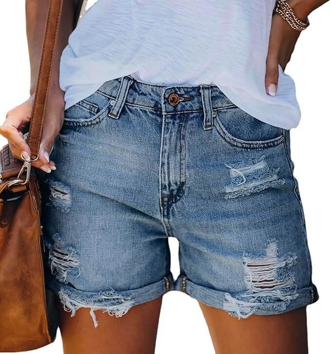 Damen Jeans Shorts High Waist – 50% Rabatt