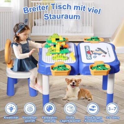 Robuster Kindertisch Stühlen – ideal zum Spielen und Basteln.
