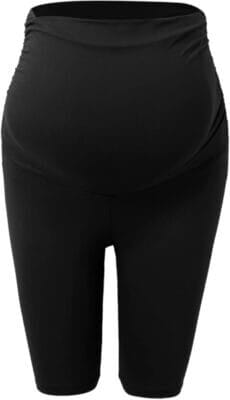 Kurze Umstandsleggings mit elastischem Bund und angenehmem Sitz – ideal für aktive Schwangere.

