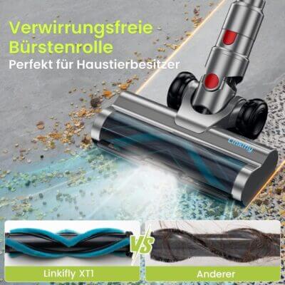 Kabelloser Staubsauger mit hoher Saugkraft für gründliche Reinigung auf allen Böden.

