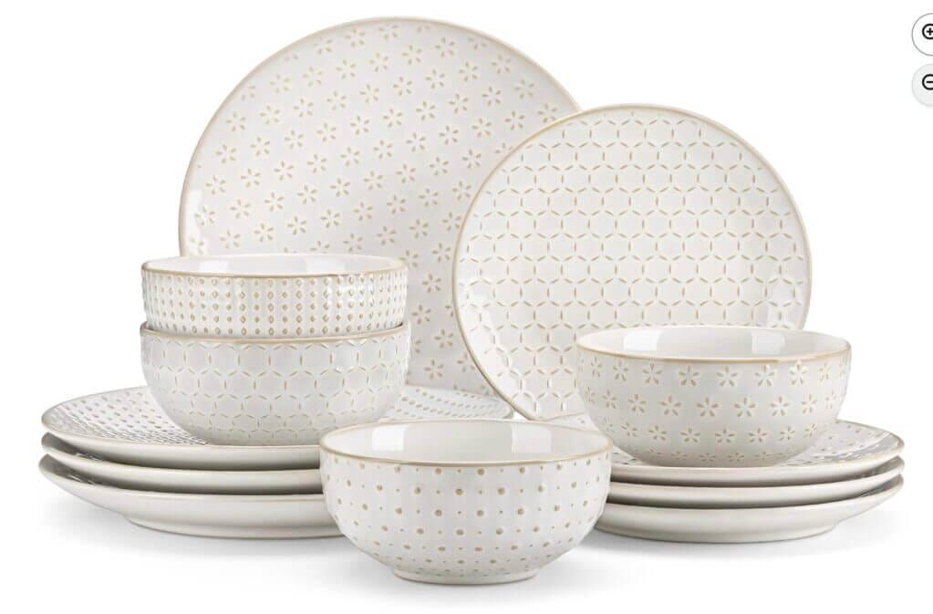 MALACASA Geschirrset (12-teilig) – 50% Rabatt