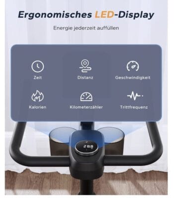 MERACH Heimtrainer Fahrrad Display und Funktionen 