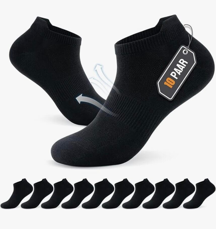 PULIOU Sneakersocken 10 Paar – 50% Rabatt