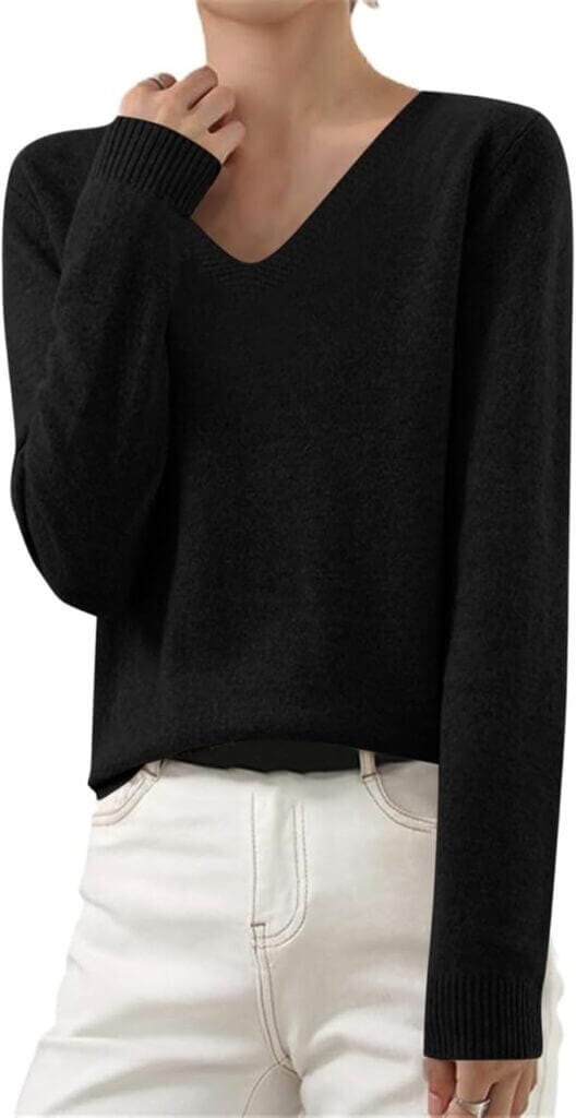Dünner Damen Strickpullover  – 70% Rabatt