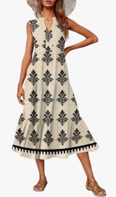 Sommerkleid mit V-Ausschnitt