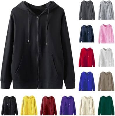 Sweatjacke mit Kapuze Farbauswahl 
