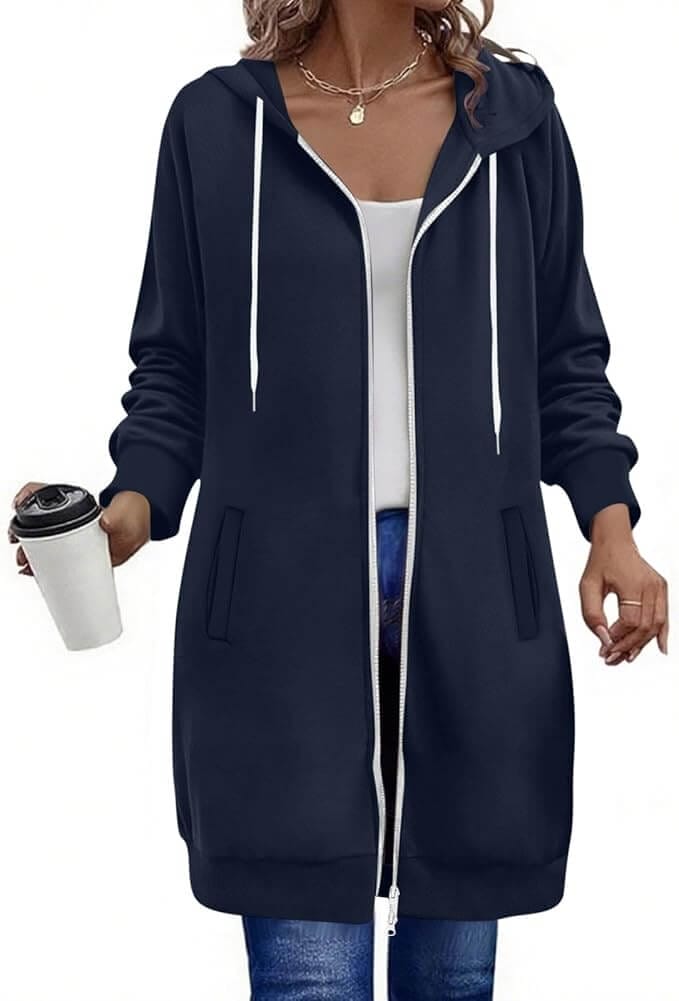 Lange Sweatjacke für Damen – 70% Rabatt