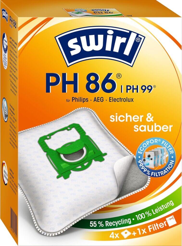 Swirl PH 86 / PH 96 EcoPor Staubsaugerbeutel – 51% Rabatt