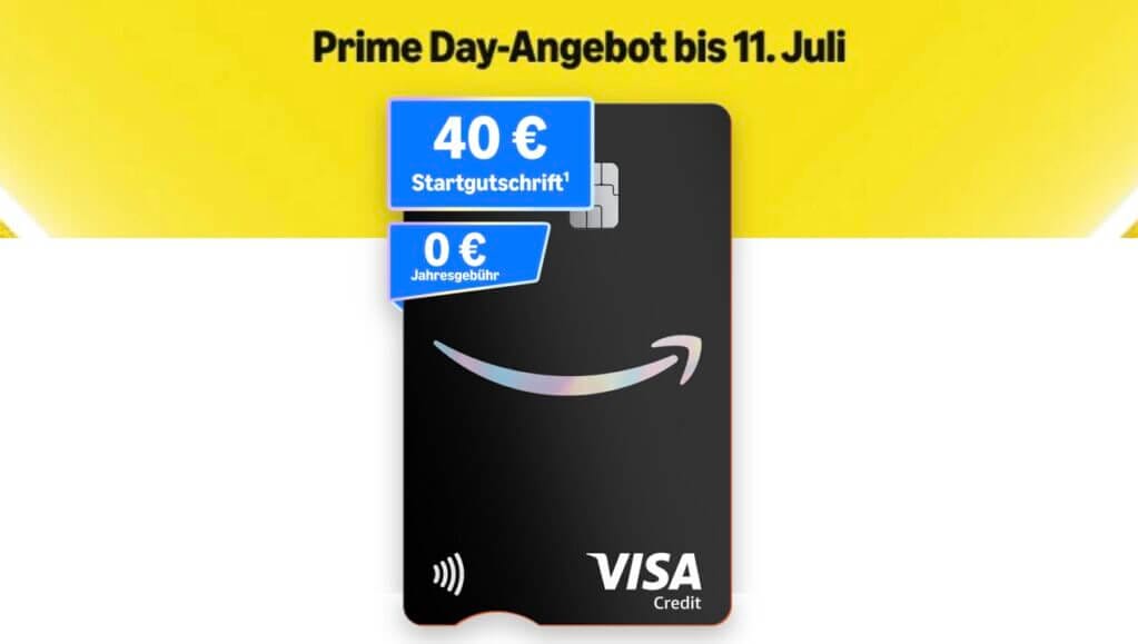 Amazon Visa Kreditkarte für kurze Zeit mit 40€ Startguthaben