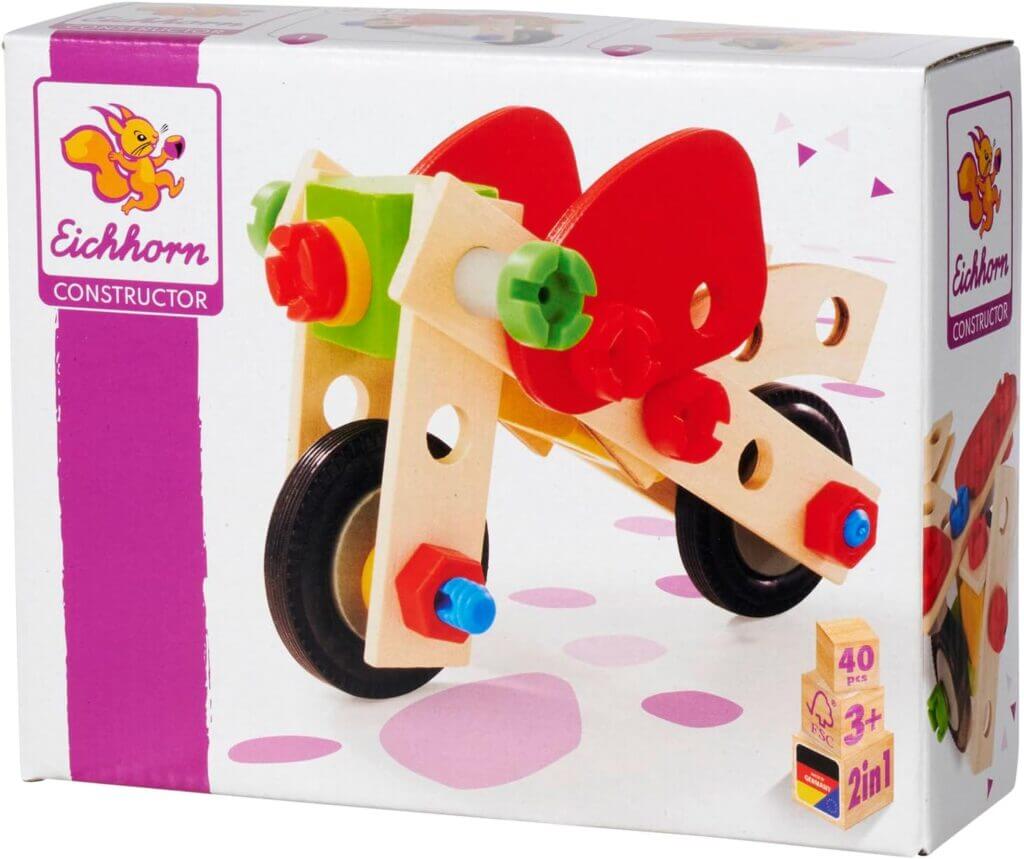 Eichhorn Holzspielzeug  Constructor Motorrad – 35% Rabatt