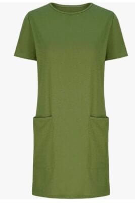 kurzärmeliges Sommerkleid in Grün 