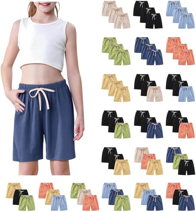 3er Set Musselin-Shorts für Mädchen – 50% Rabatt