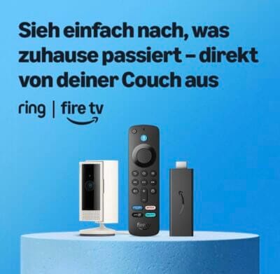 Amazon Fire TV Stick HD (neueste Generation) und der Ring Innenkamera (2. Gen.)