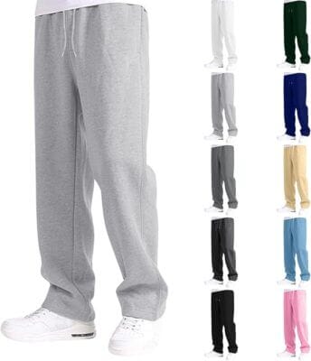 Weit geschnittene Jogginghose mit elastischem Bund und Seitentaschen.
