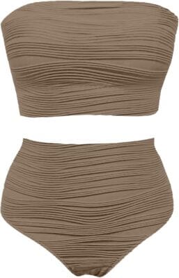 Trägerloses Bikini-Set mit figurbetonendem Schnitt.