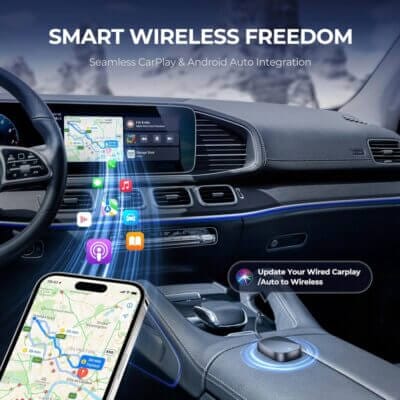 Verbindet dein Smartphone kabellos mit dem Auto und ersetzt störende Kabel dauerhaft.
