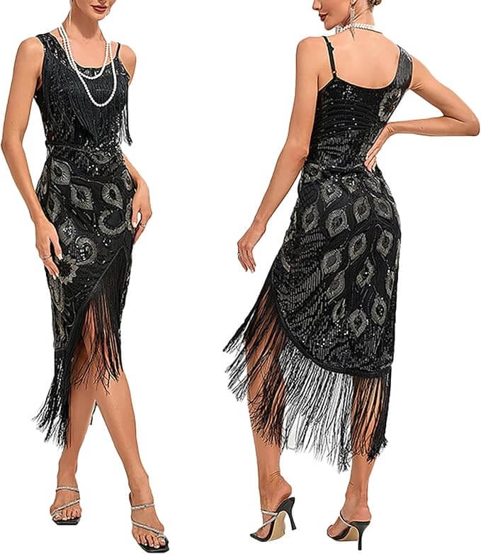 Damen Fransenkleid 20er Jahre – 40% Rabatt