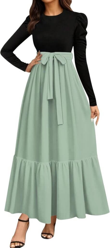 Damen Maxikleid mit Schleife – 30% Rabatt