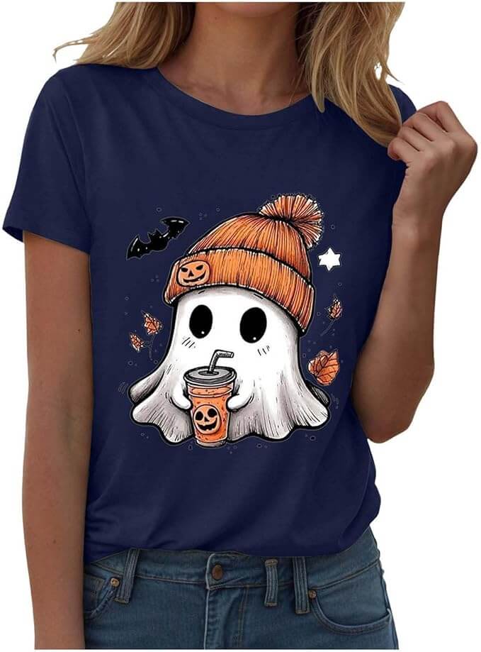 Damen Halloween T-Shirt – 41% Rabatt